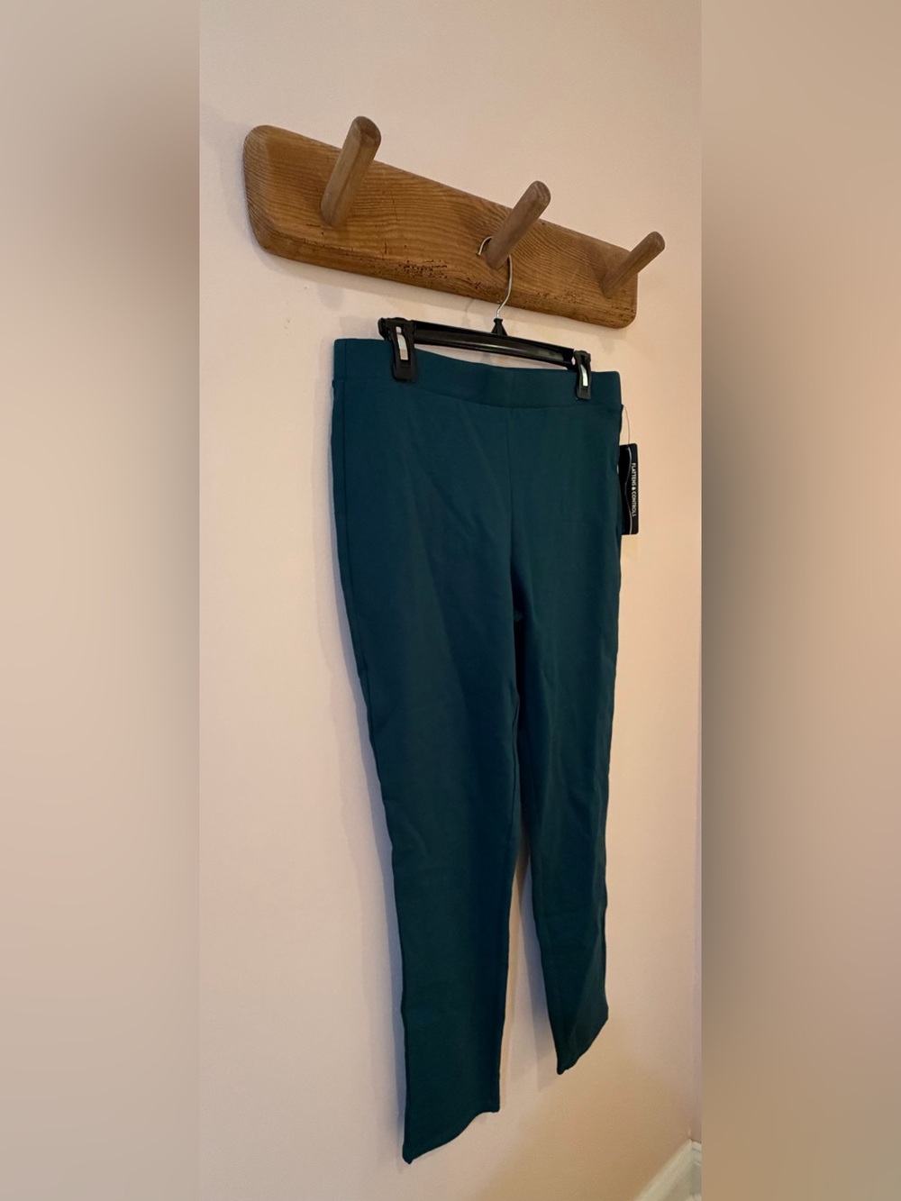 Harve Benard Teal Slim Ponte Leggings - “Flattens & Controls” - L